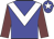 Big-blue body, white chevron, garnet arms, big-blue cap, white star