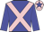 Blue , pink cross belts,pink cap, blue star