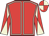 Red, beige seams, diabolo on sleeves, quartered cap