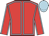 Red, light blue seams, light blue cap