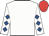 White, royal blue diamonds on sleeves, red cap