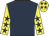 Dark blue, yellow sleeves, dark blue stars, yellow cap,dark blue stars