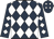 Dark blue and white diamonds