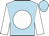 Sky blue, white spot and sleeves, sky blue cap