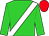 Lime green, white sash, red cap