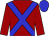 Burgundy, Blue Cross Sashes, Blue Cap