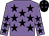 Mauve body, black stars, mauve arms, black stars, black cap, mauve stars