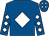 Royal blue, white diamond, white diamonds on sleeves and cap