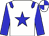 White, blue star, epaulets, sleeves, quartered cap