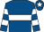 Royal blue, white hoop, hooped sleeves, white star on cap