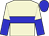 beige, blue hoop, halved sleeves, blue cap
