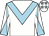 White, light blue chevron, diabolo on sleeves and stars on cap