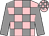 Pink and grey check, grey sleeves