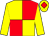 Yellow and red (quartered), yellow sleeves, yellow cap, red diamond