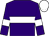 Purple, white hoop, armlets and cap