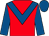 Red, royal blue chevron & sleeves, royal blue cap