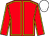 Red body, yellow seams, red arms, yellow seams, white cap
