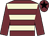 Garnet body, beige hooped, garnet arms, garnet cap, black star