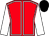 Red body, white seams, white arms, black cap