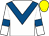 White, royal blue chevron and armlets, yellow cap