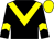 Black body, yellow chevron, black arms, yellow chevron, yellow cap