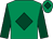 Emerald green, dark green diamond & sleeves, dark green diamond on cap