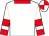 White, red collar, armbands and cuffs, quartered cap
