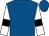 Royal blue, white sleeves, black armlets