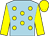 Light blue, yellow spots, sleeves and cap