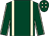 Dark green, beige braces, beige seams on sleeves, dark green cap, beige diamonds