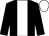 black, white stripe, white cap