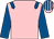 Pink, royal blue epaulettes & sleeves, striped cap