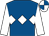 Royal blue, white triple diamond & sleeves, quartered cap