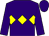 Purple, yellow triple diamond, purple cap