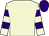 Beige, beige & purple hooped sleeves, purple cap