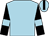Light blue, black sleeves, light blue armlets, light blue cap, black stripe