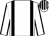 White, black braces, black seams on sleeves, striped cap