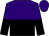 purple and black halved horizontally, halved sleeves, purple cap