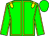 green, yellow epaulettes, yellow seams