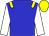 Big-blue body, yellow epaulettes, white arms, yellow cap