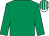 emerald green, white cap, emerald green stripes