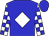 Big-blue body, white diamond, white arms, big-blue checked, big-blue cap