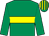 Emerald green, yellow hoop, striped cap