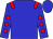 blue, red epaulettes, red spots on sleeves