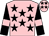 pink, black stars, pink armbands on black sleeves