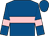 Royal blue, pink hoop and armlets, royal blue cap