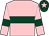 Pink, dark green hoop, dark green armlet, dark green cap, pink star