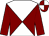 White and maroon diabolo, maroon sleeves, maroon and white quartered cap