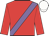 Red, mauve sash, white cap