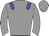 Grey body, blue epaulettes, grey arms, grey cap